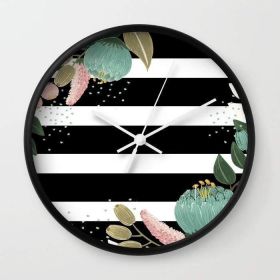 Fancy Lines Wall clock (Color: White)