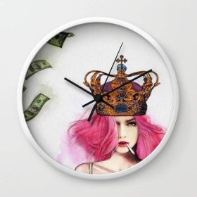 Queen Bitch Wall clock (Color: Black)