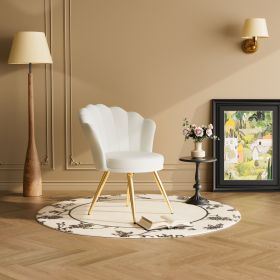 Dutch Velvet Accent Chair Â· 5 Color Choices (Color: White)
