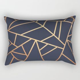 Abstract Copper Lines Rectangle Pillow (size: MEDIUM 20" X 14")