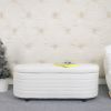 Modern Upholstered Storage Bench, End Of Bed Stool, For Living Room, Entryway, Bedroom