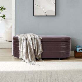 Modern Upholstered Storage Bench, End Of Bed Stool, For Living Room, Entryway, Bedroom (Fabric: Pu leather)