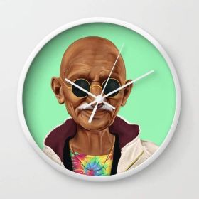 Mahatma Gandhi Wall clock (Color: Black)