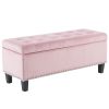 Ottoman with Storage,Foot Rest Bench Bag Floor Chair for Bedroom or Entryway in Gray