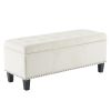 Ottoman with Storage,Foot Rest Bench Bag Floor Chair for Bedroom or Entryway in Gray