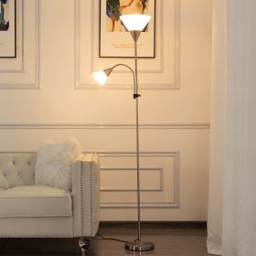 71.3' Tochiere Floor Lamp (Main Color: Nickel, Main Material: Metal)
