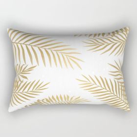 Golden Leaf Rectangle Pillow (size: SMALL 17" X 12")