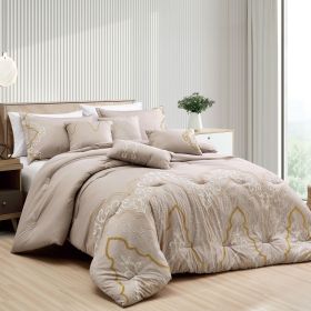 Mahalia 7 Pieces Comforter Set (size: QUEEN)