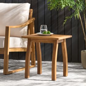 Wood End Tables (Color: Teak, Material: Acacia Wood)