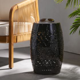 RUBY SIDE TABLE (Color: Black, Material: Iron)