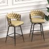 28" 360 Swivel Bar Stools Set of 2 Modern Swivel Bar Chairs, Barstools Counter Height with High Backrest, Easy 3-5 Minute Assembly for Bar, Kitchen