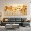 Hand Painted Oil Painting Original Gold Flower