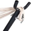 Double Hammock with Space Saving Steel Stand Includes Portable Carrying Case and Head Pillow, 450 Pounds Capacity