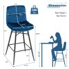 29"  Velve Tuftedt Bar Stools with Footrests- Set of 2