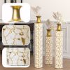 Floor Vases Gold Large Vases - 32/28/24 inch decorative high vases set of 3 for home decor Vintage Large vases representing twigs Twigs dried flowers