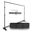 11ft*8.8ft Photo Backdrop Banner Stand Adjustable Telescopic Tube Trade Show Display Stand Step and Repeat Frame Stand for Photo