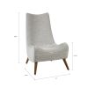 Mid-Century Accent Chair-Upholstered with Walnut Legs