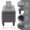 Ottoman with Storage,Foot Rest Bench Bag Floor Chair for Bedroom or Entryway in Gray