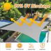 Light Grey Sun Shade Sail UV-Block 185 GSM Canopy
