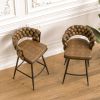 28" 360 Swivel Bar Stools Set of 2 Modern Swivel Bar Chairs, Barstools Counter Height with High Backrest, Easy 3-5 Minute Assembly for Bar, Kitchen