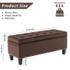 Ottoman with Storage,Foot Rest Bench Bag Floor Chair for Bedroom or Entryway in Gray