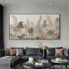 Abstract Flowers Landscape Oil Painting On Canvas