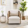 COOLMORE Swivel Barrel Chair, Comfy Round Accent Sofa Chair for Living Room, 360 Degree Swivel Barrel Club Chair, Leisure Arm Chair for Nursery, Hotel