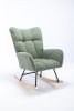Dark Green Teddy Rocking Chair-Soft Velvet Upholstered Glider