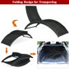 Foldable Patio Lounge Chair with Cushion for Backyard
