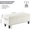 Ottoman with Storage,Foot Rest Bench Bag Floor Chair for Bedroom or Entryway in Gray