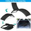 Foldable Patio Lounge Chair with Cushion for Backyard