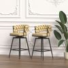 28" 360 Swivel Bar Stools Set of 2 Modern Swivel Bar Chairs, Barstools Counter Height with High Backrest, Easy 3-5 Minute Assembly for Bar, Kitchen