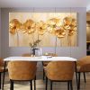 Hand Painted Oil Painting Original Gold Flower