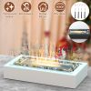 Portable Tabletop Fire Pit with Roasting Sticks - Indoor Outdoor Ethanol Fireplace for Christmas, Party, Wedding, Patio, Backyard, Balcony Decor