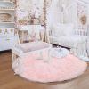 Round fluffy Rug for Kids Room