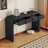 Unique Modern Rounded Silhouette and Smooth Surface Console Table with 2 Drawers for Living Room and Entryway