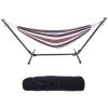 Double Hammock with Stand 450 lb. capacity steel stand, includes premium carry bag and two anti-sway balance beams
