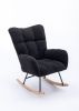 Rocking Chair, Soft Teddy Velvet Fabric Rocking Chair for Nursery