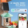 VEVOR Smart Bird Feeder with Camera ,2K HD, AI Bird ID & Solar Panel