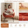 Bouclé Barrel Accent Chair with Curved Back