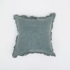 Stonewashed Linen Fringe pillow - 22x22