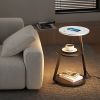 EP LIGHT Smart Nightstand With Wireless Charger & Night Light, Side table, End Table, Cofee table