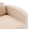 Modern Accent Rocking Chair Rocking Chair with Solid Wood Legs, Upholstered Nursery Glider Rocker, Comfy Armchair with Side Pocket