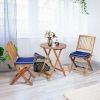 3-Piece Folding Acacia Wood Patio Bistro Set
