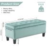 Ottoman with Storage,Foot Rest Bench Bag Floor Chair for Bedroom or Entryway in Gray