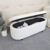 Modern Upholstered Storage Bench, End Of Bed Stool, For Living Room, Entryway, Bedroom
