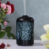 Aromatherapy Oil Diffuser - Black Tree Metal Design 7- Color Led Light